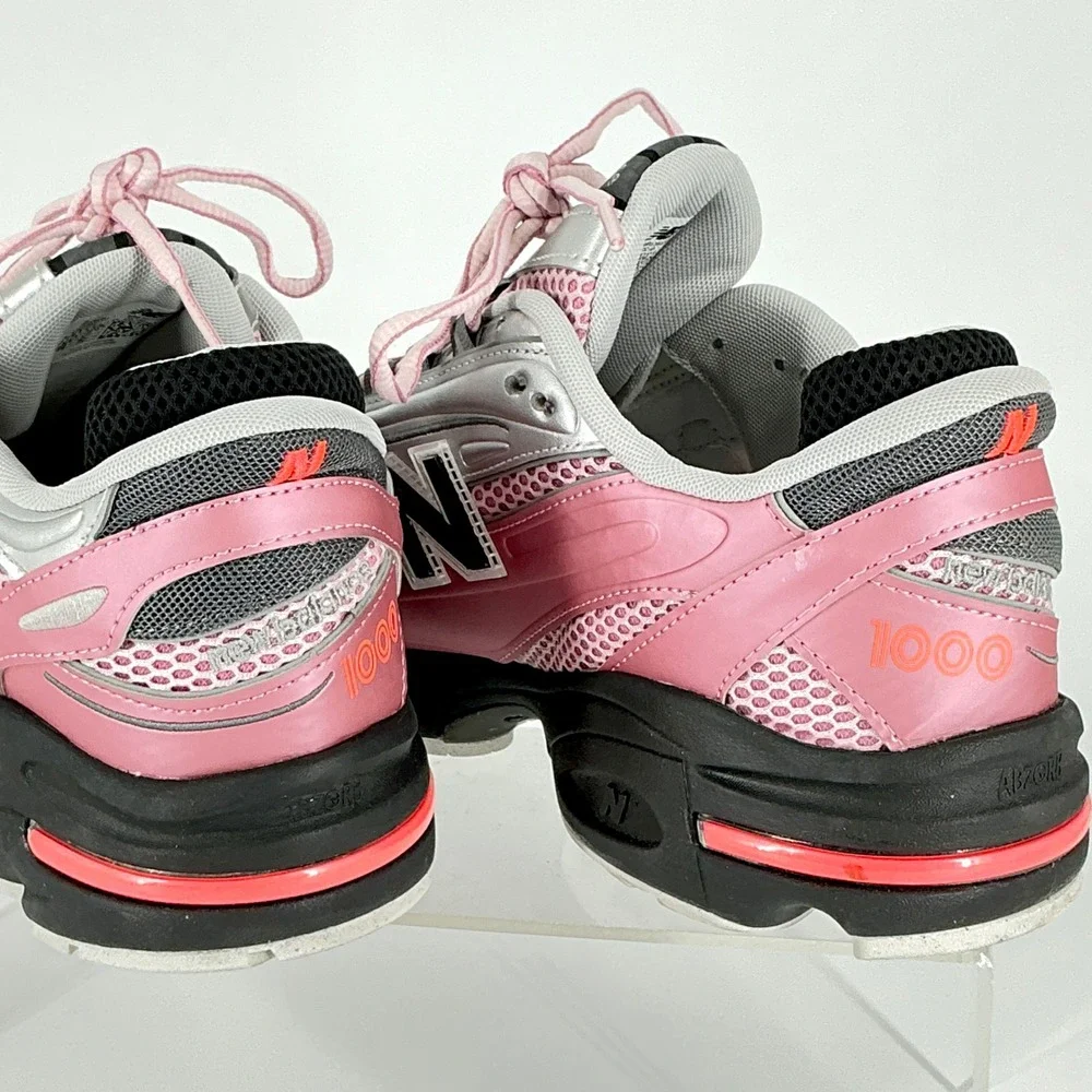 New Balance 1000 Size 11.5 Pink Silver Black Metallic Retro Running Shoes M1000U - Picture 10 of 16